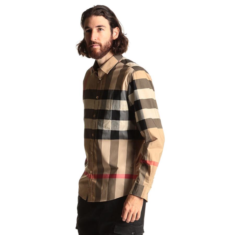 BURBERRY バーバリー メンズ シャツ 長袖 ストレッチ コットン BURBERRY バーバリー メンズ シャツ 長袖 ストレッチ コットン
