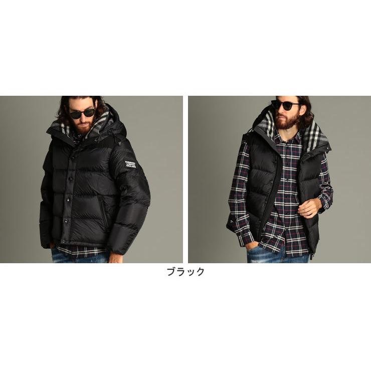 バーバリー メンズ ダウンジャケット Burberry 2way フード ダウンベスト フード Lockwell ブランド アウター ブルゾン チェック ゼンオンライン 通販 Yahoo ショッピング
