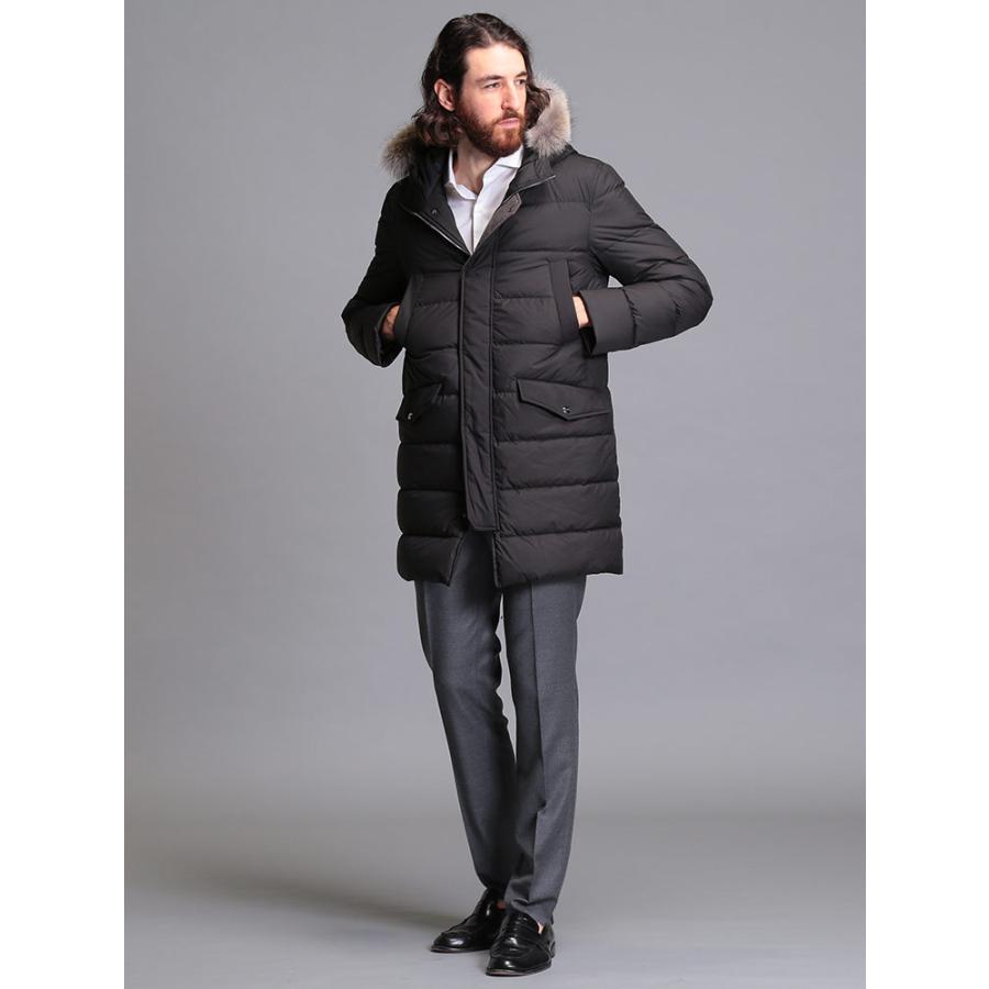 【新品 未使用 日本製】 ヘルノ メンズ ダウンジャケット HERNO ファー フード ダウン ブルゾン ブランド アウター パーカー ダウンコートミドル丈 HRPI0651U13220 【ZY1046507584】(38236円)