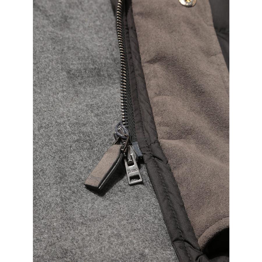 【新品 未使用 日本製】 ヘルノ メンズ ダウンジャケット HERNO ファー フード ダウン ブルゾン ブランド アウター パーカー ダウンコートミドル丈 HRPI0651U13220 【ZY1046507584】(38236円)