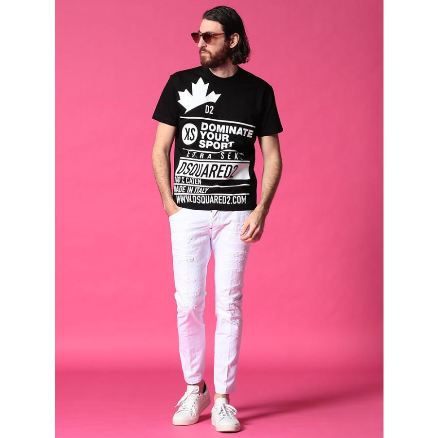 ディースクエアード メンズ Tシャツ DSQUARED2 ロゴ プリント クルー