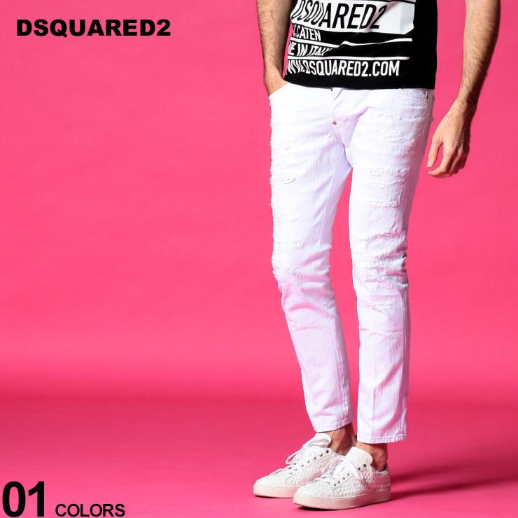 ディースクエアード メンズ ジーンズ Dsquared2 ダメージ加工 ボタンフライ ホワイトデニム Skater ブランド ボトムス デニムパンツ D2lb0861stn3 ゼンオンライン 通販 Yahoo ショッピング