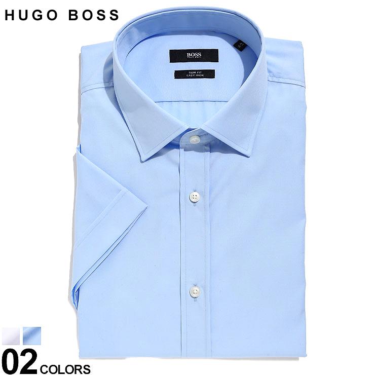 ヒューゴボス メンズ ワイシャツ 半袖 Hugo Boss 形態安定 ドレスシャツ Slimfit ブランド スリムフィット Yシャツ コットン Hbjats ゼンオンライン 通販 Yahoo ショッピング