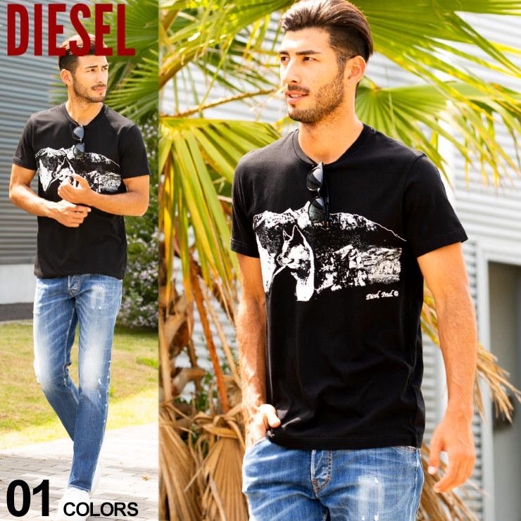 ディーゼル メンズ Diesel Tシャツ 半袖 ウルフ ロゴ プリント ブランド トップス コットン オオカミ Dsabdaj ゼンオンライン 通販 Yahoo ショッピング