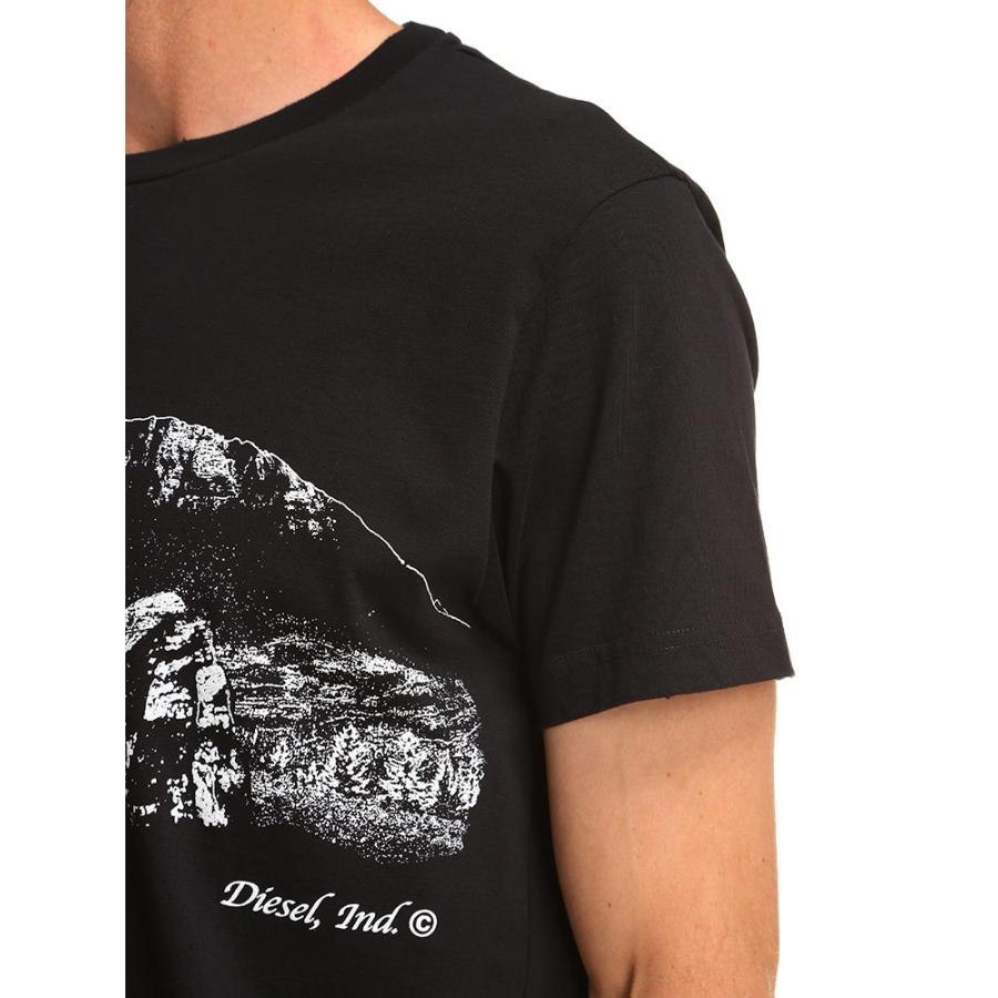 ディーゼル メンズ DIESEL Tシャツ 半袖 ウルフ ロゴ プリント ディーゼル メンズ DIESEL Tシャツ 半袖 ウルフ ロゴ プリント
