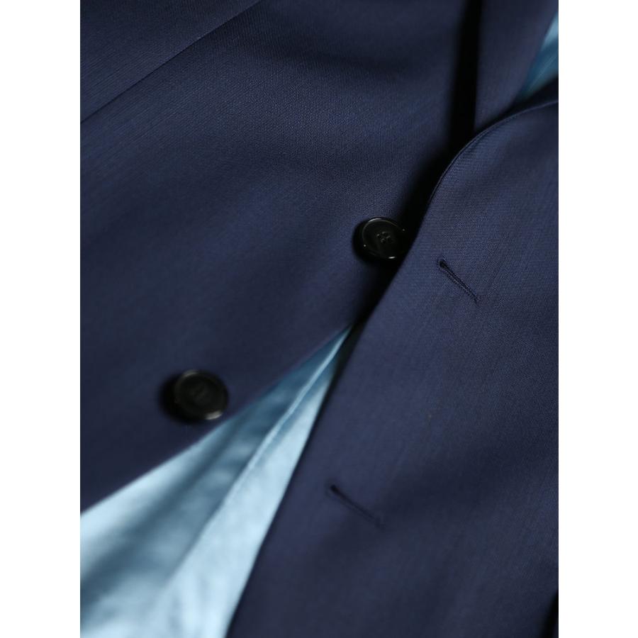 ヒューゴボス メンズ HUGO BOSS スーツ ウール シングル 2ツ釦 2B ノータック ブランド 紳士 ビジネス 紺 HBJS10192042P