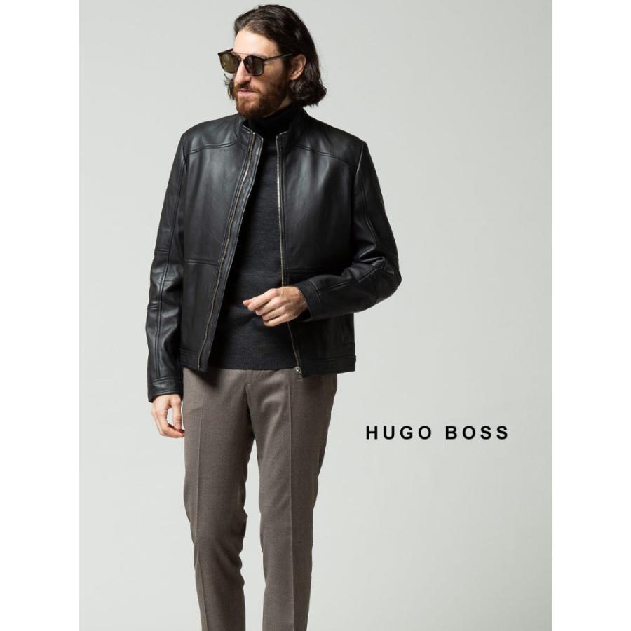 HUGO BOSS HUGOBOSS (ヒューゴボス) レザー フルジップ スタンド HUGO BOSS HUGOBOSS (ヒューゴボス) レザー フルジップ スタンド