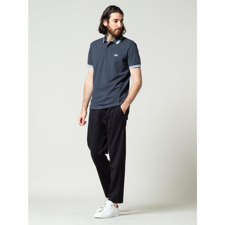 ＜新品未使用＞BOSS コントラストカラー ポロシャツ BOSS - Paddy コットンブレンド ポロシャツ コントラストロゴ - ブラック