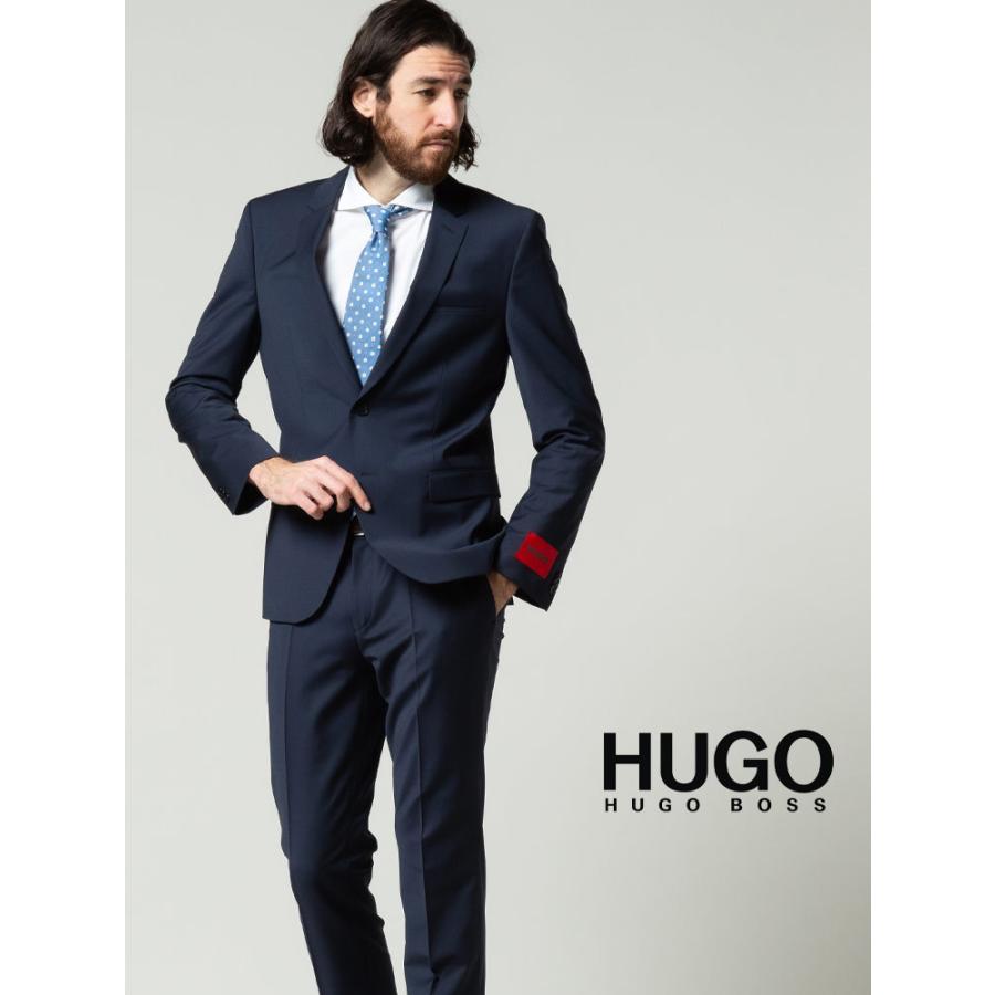 ヒューゴボス スーツ メンズ HUGO BOSS 無地 シングル ノータック スーツ EXTRA SLIMFIT HBAH10217983P