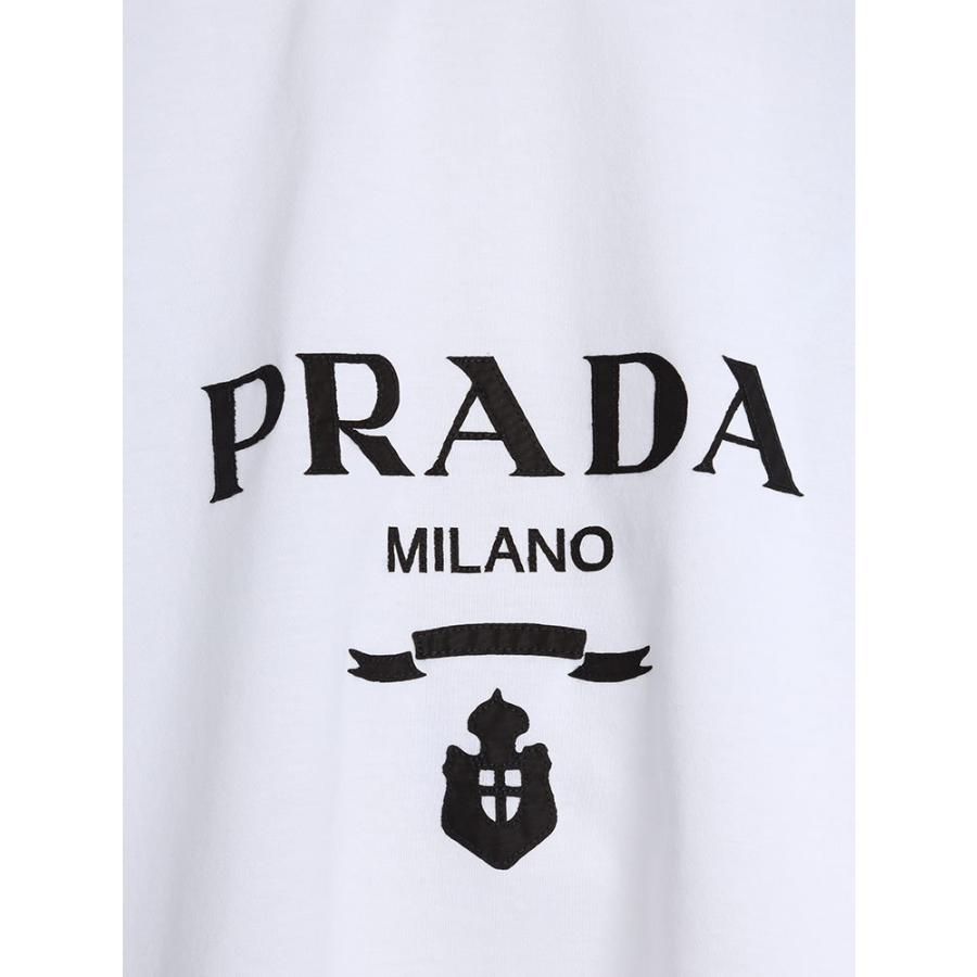 PRADA プラダ レディース Tシャツ ロゴプリント クルーネック PRADA プラダ レディース Tシャツ ロゴプリント クルーネック