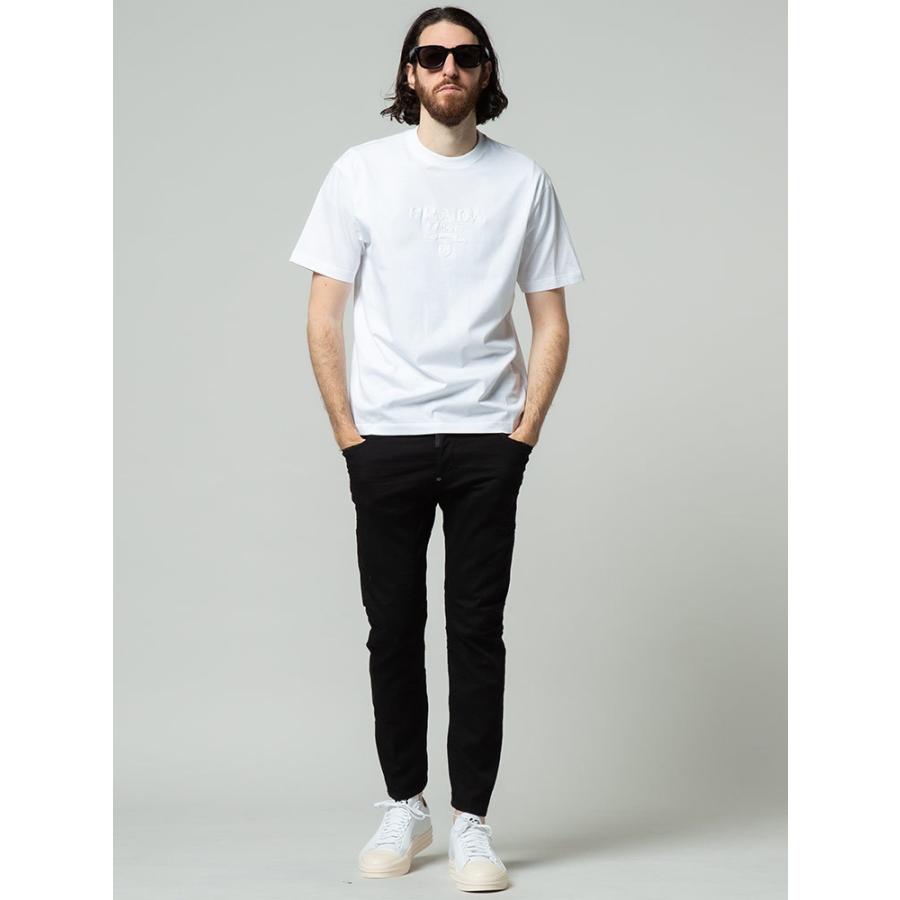 PRADA プラダ メンズ Tシャツ サガラロゴ クルーネック 半袖 PRADA プラダ メンズ Tシャツ サガラロゴ クルーネック 半袖