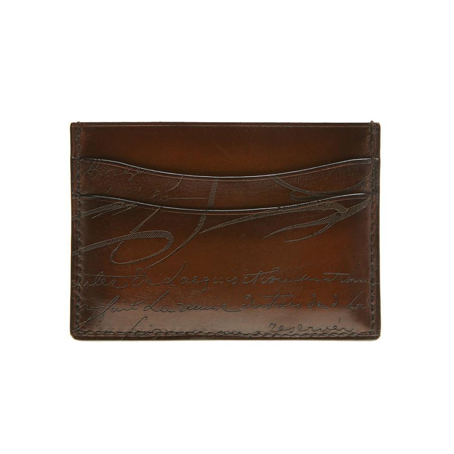 ベルルッティ メンズ カードケース Berluti バンブー ネオ スクリット レザー カードホルダー ミニウォレット BRN235726ML6 2024_vtの画像