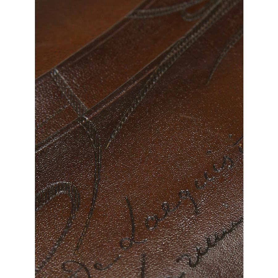 ベルルッティ メンズ カードケース Berluti バンブー ネオ スクリット レザー カードホルダー ミニウォレット BRN235726ML6 2024_vtの画像