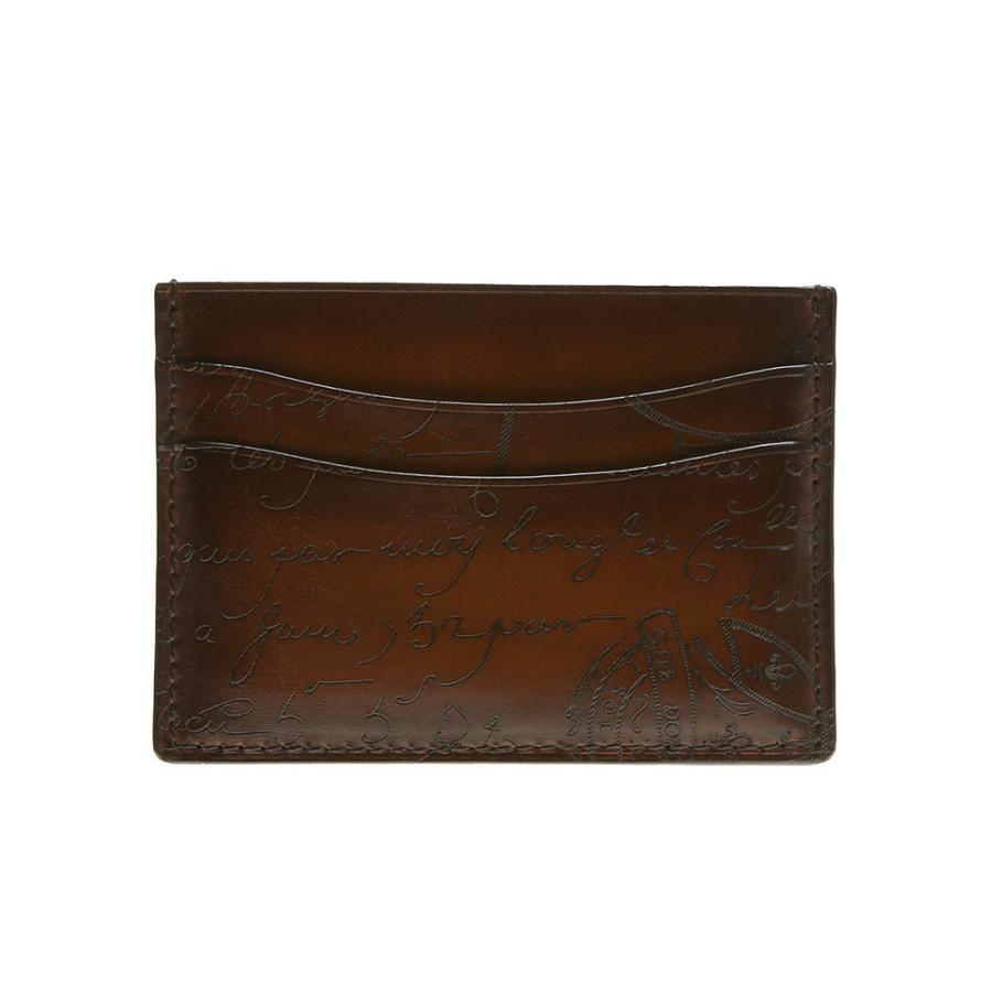 ベルルッティ メンズ カードケース Berluti バンブー ネオ スクリット レザー カードホルダー ミニウォレット BRN235726ML6 2024_vtの画像