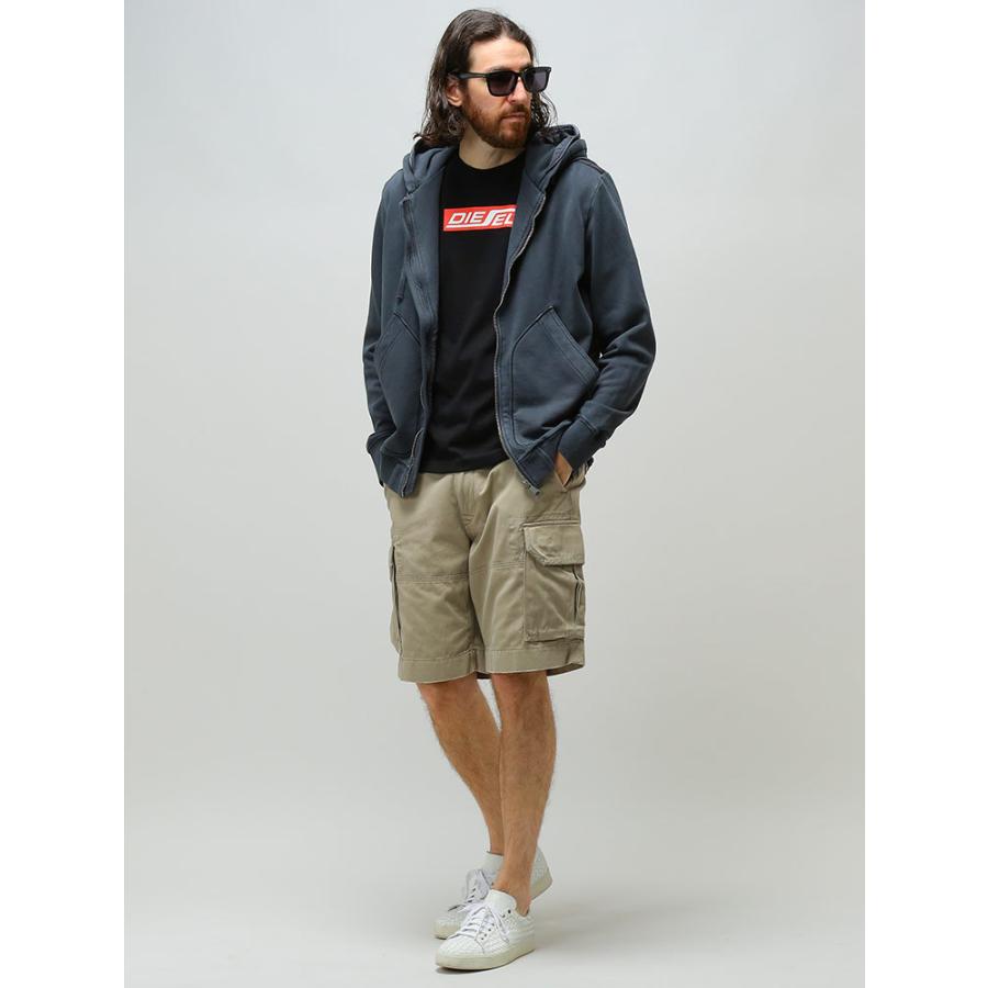 DIESEL　オーバーサイズ異素材切り替えパーカーＸＬ DIESEL ディーゼル メンズ パーカー 異素材切り替え フルジップ