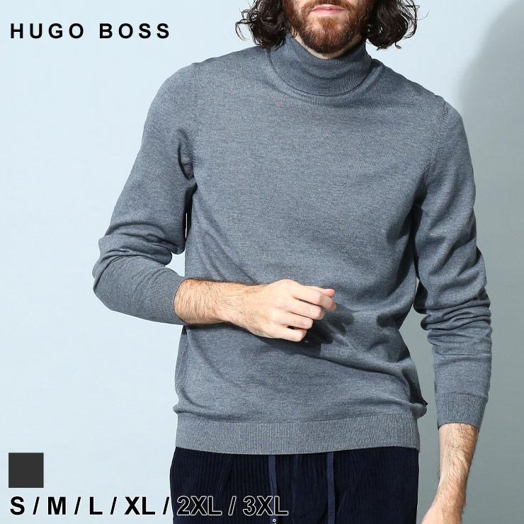 【中古】ヒューゴボス HUGO BOSS タートルネック ニット セーター ウール グレー S メンズ HUGO BOSS（ヒューゴ・ボス） メンズ ニット トップス セーター