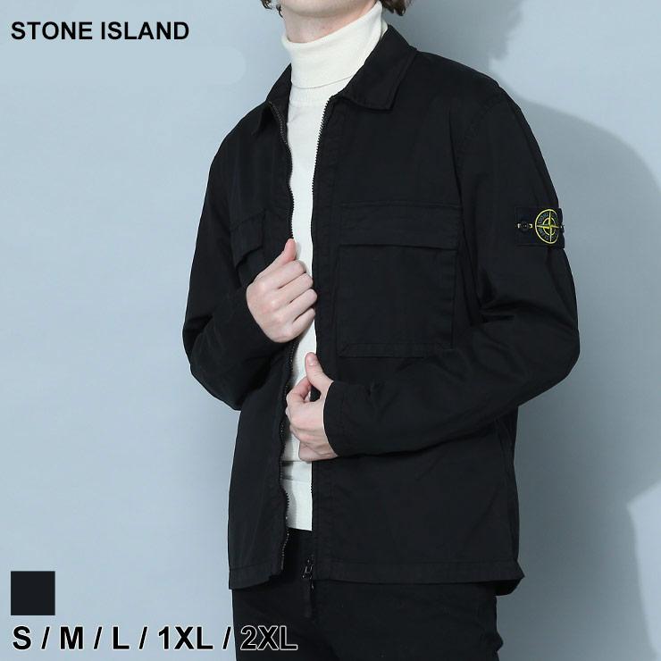 ストーンアイランド stoneisland 未使用 ロゴジャケット ブラック L-