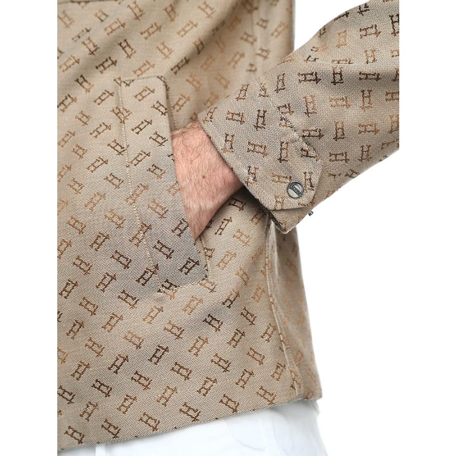 HERNO ヘルノ ジャケット メンズ シャツジャケット モノグラム柄 HERNO ヘルノ ジャケット メンズ シャツジャケット モノグラム柄