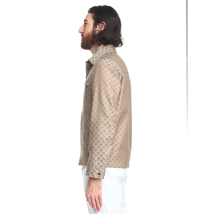 HERNO ヘルノ ジャケット メンズ シャツジャケット モノグラム柄 HERNO ヘルノ ジャケット メンズ シャツジャケット モノグラム柄
