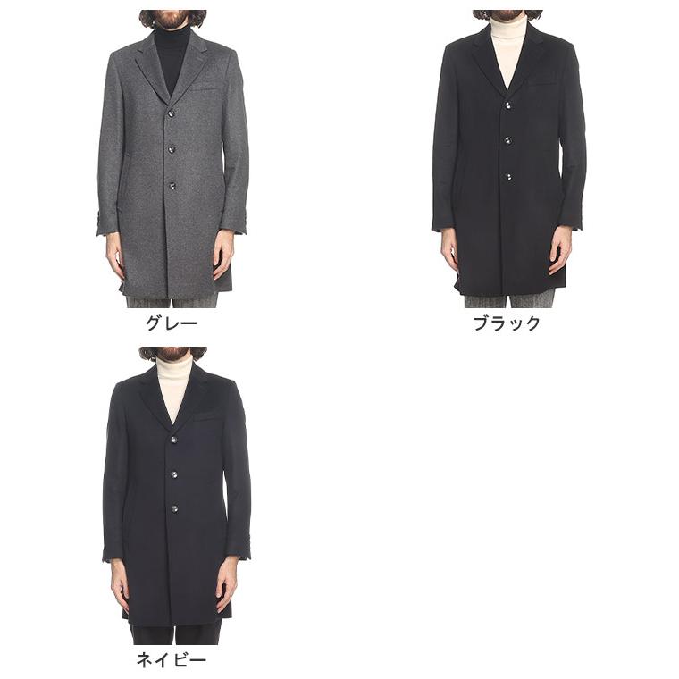 ヒューゴボス コート HUGO BOSS メンズ チェスターコート シングル グレー ブランド アウター カシミヤ混HBHYDE10252595｜zen｜02