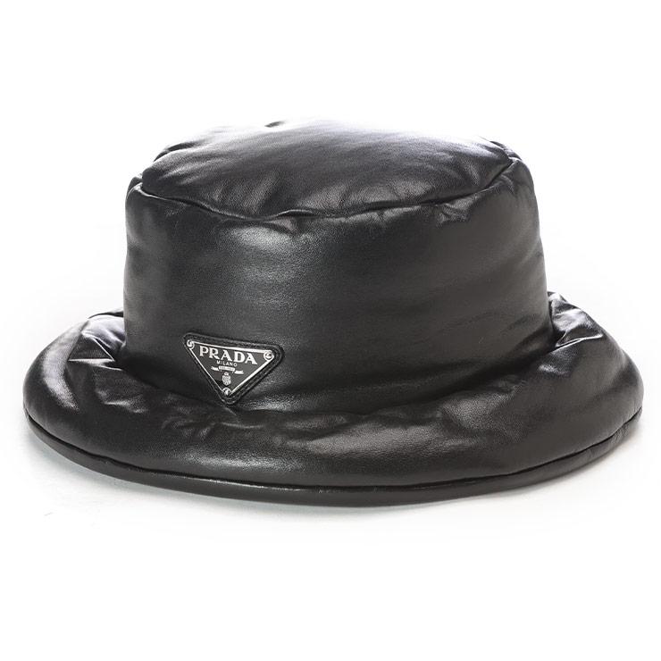 PRADA（プラダ） バケットハット レディース ラム革 中綿