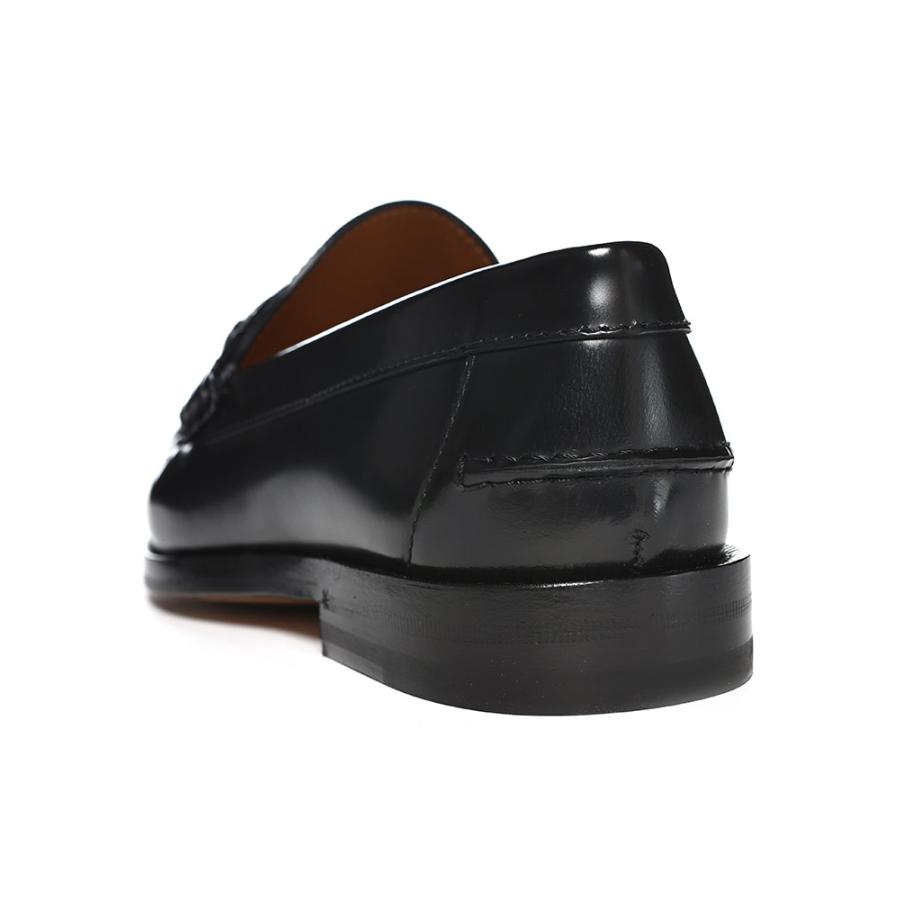 GUCCI（グッチ） ブラックレザー ラウンドトゥ ビットローファー
