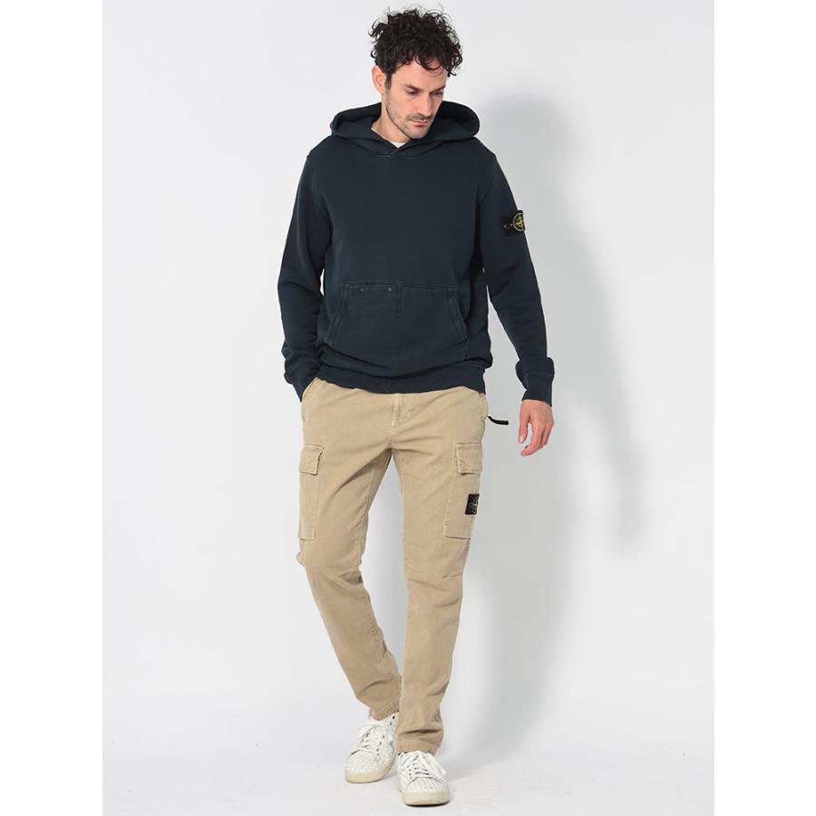 stone パーカー STONE ISLAND (ストーンアイランド) 裏毛 袖ロゴパッチ 無地 ポケット