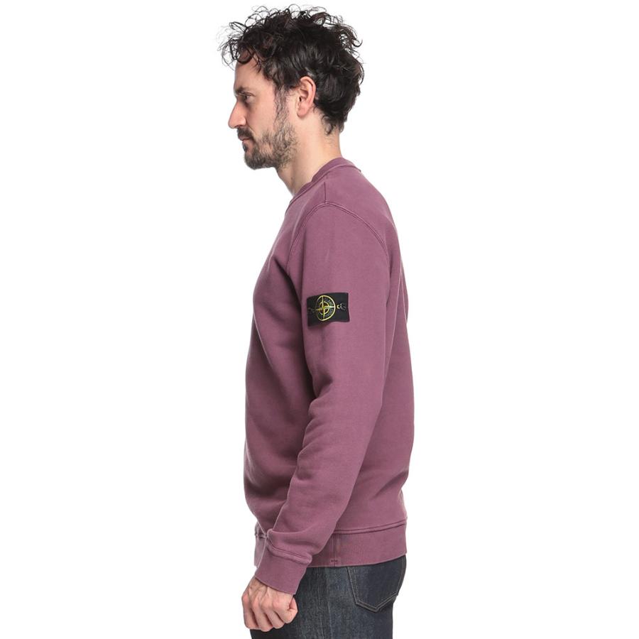 STONE  ストーンアイランド トップス L パープル メンズ STONE ISLAND（ストーン アイランド） 裏毛 ガーメントダイ加工 クルー