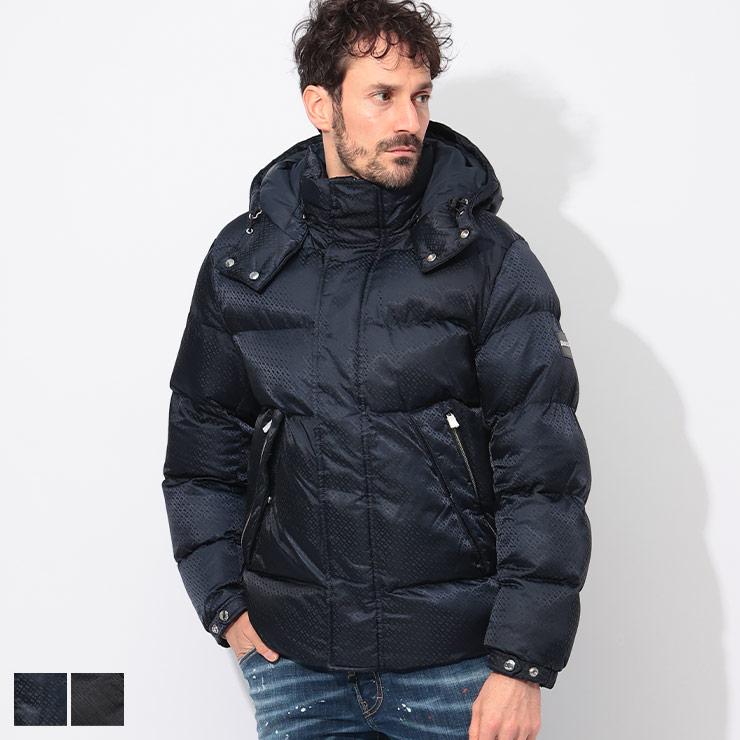 HUGO BOSS ヒューゴボス フード着脱 撥水 モノグラム柄 ダブル HUGO BOSS ヒューゴボス フード着脱 撥水 モノグラム柄 ダブル