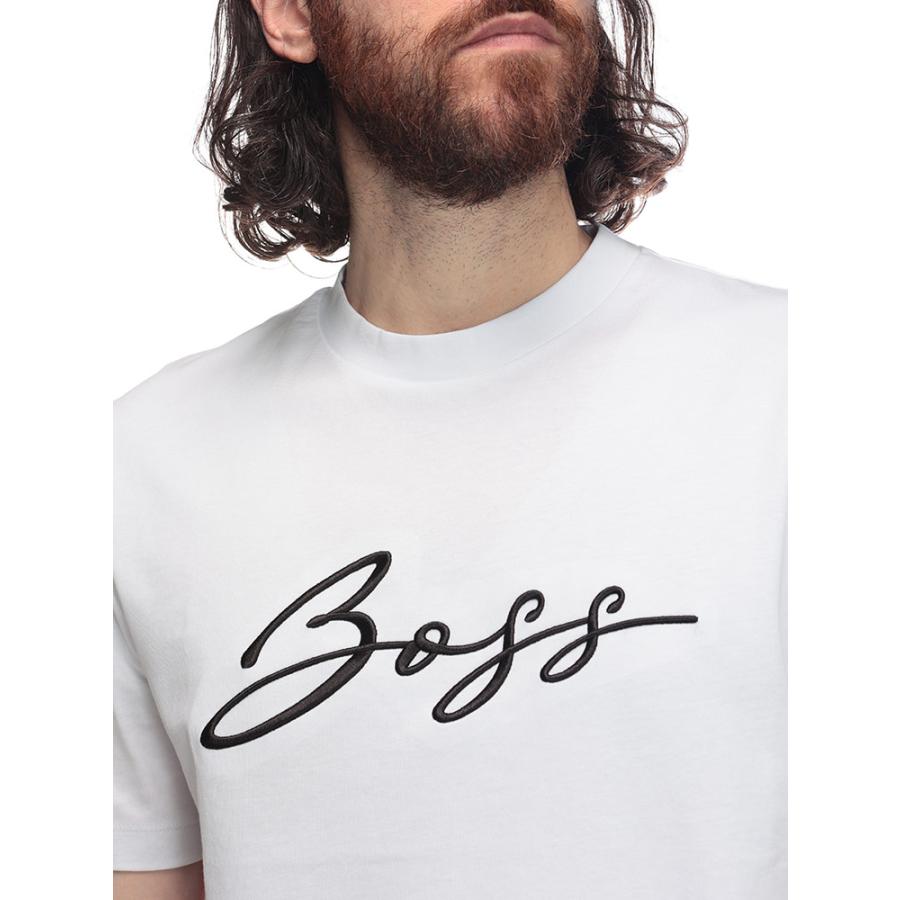 HUGO BOSS（ヒューゴ・ボス） 半袖 Tシャツ メンズ スクリプトロゴ刺繍