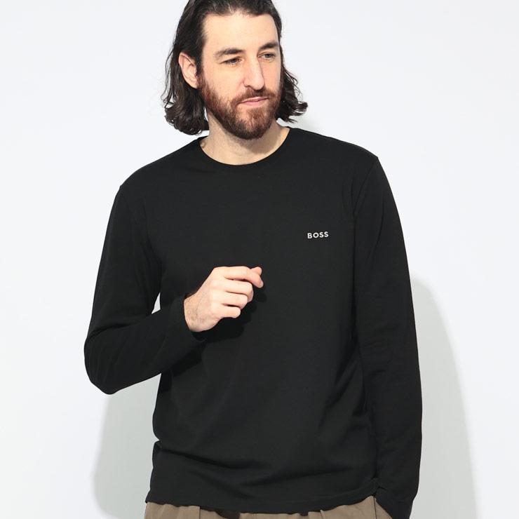 HUGO BOSS（ヒューゴ・ボス） 長袖 Tシャツ メンズ ミニロゴ クルー