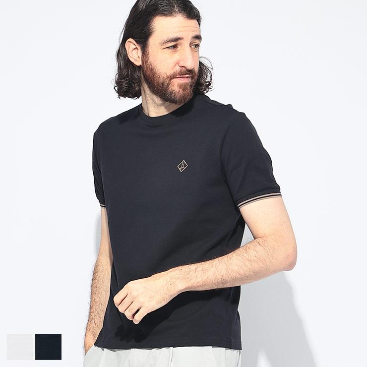 HERNO（ヘルノ） 半袖 Tシャツ メンズ 鹿の子 ワンポイント