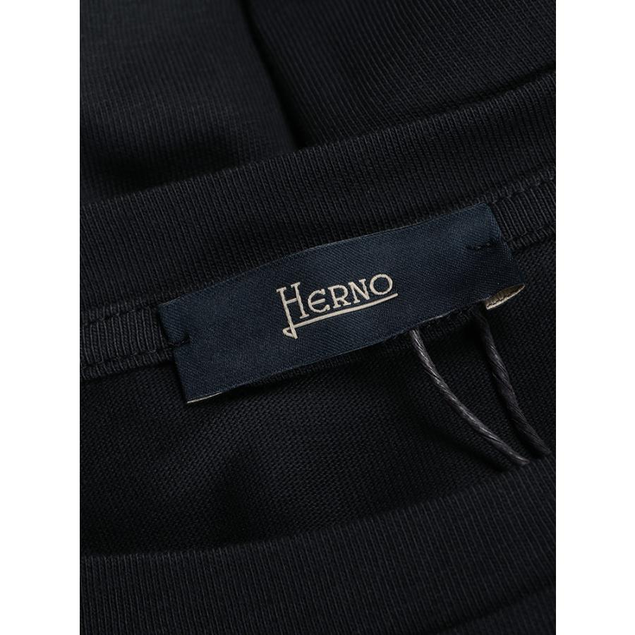 HERNO（ヘルノ） 半袖 Tシャツ メンズ ロゴ刺繍 クルーネック