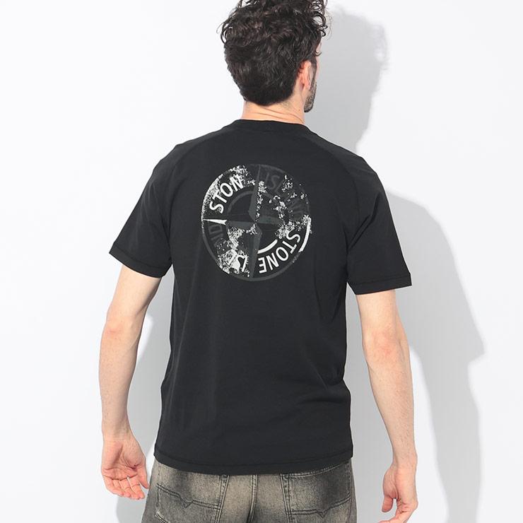 STONE ISLAND（ストーン アイランド） バックロゴ クルーネック 半袖 T