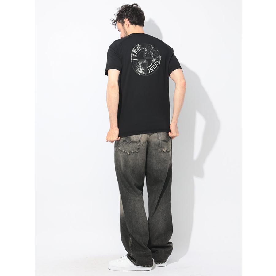 STONE ISLAND（ストーン アイランド） バックロゴ クルーネック 半袖 T