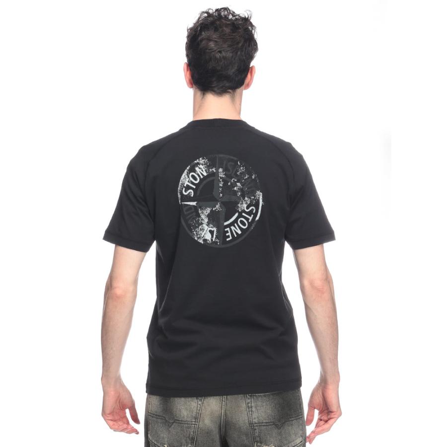 【試着のみ】STONE  ストーンアイランド Tシャツ M STONE ISLAND（ストーン アイランド） バックロゴ クルーネック 半袖 T