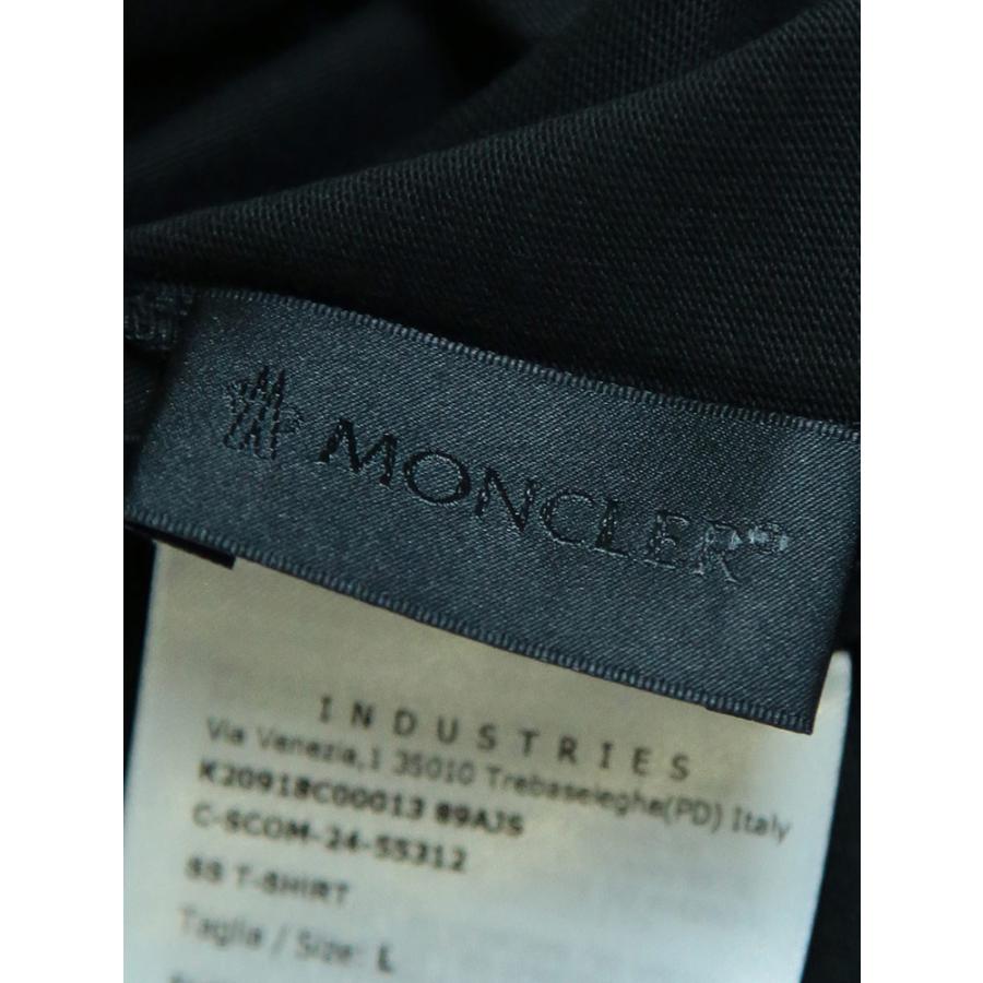●新品/正規品● MONCLER エンボス加工のロゴプリント入り Tシャツ MONCLER（モンクレール） Tシャツ メンズ ロゴ エンボス アウトライン