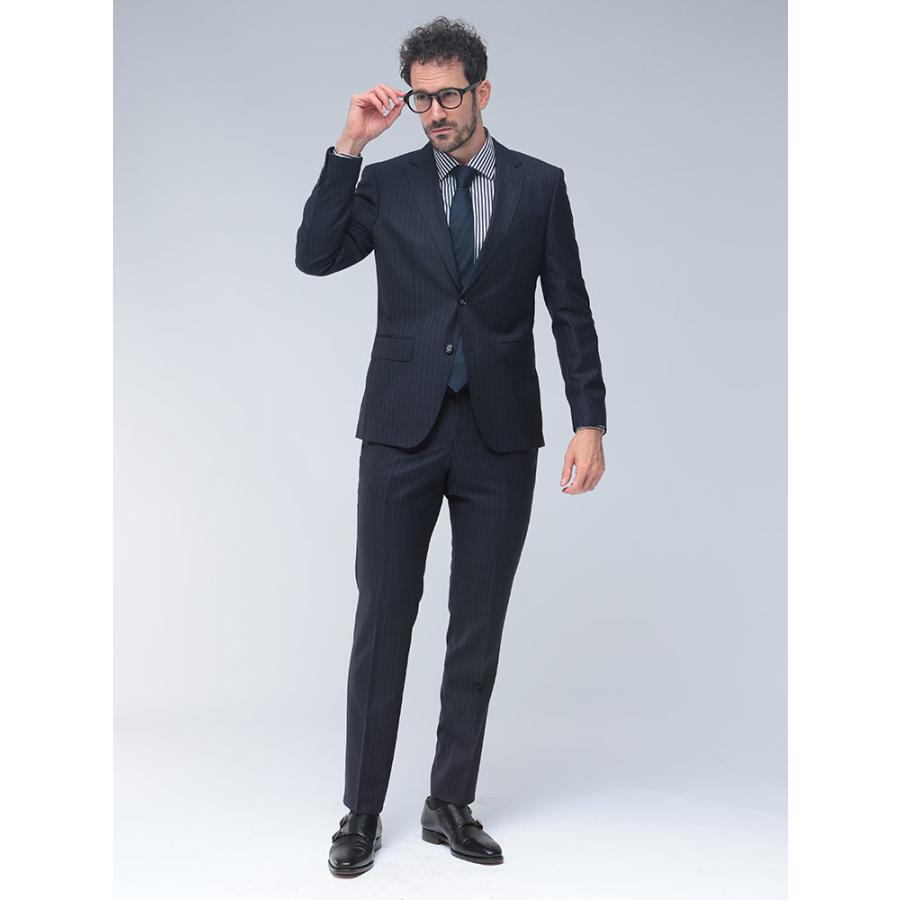 ヒューゴボス スーツ HUGO BOSS メンズ スリムフィット シングル二つ釦 ノータック ビジネススーツ GUABELLOストライプ SLIM FIT HBHG10272944の画像