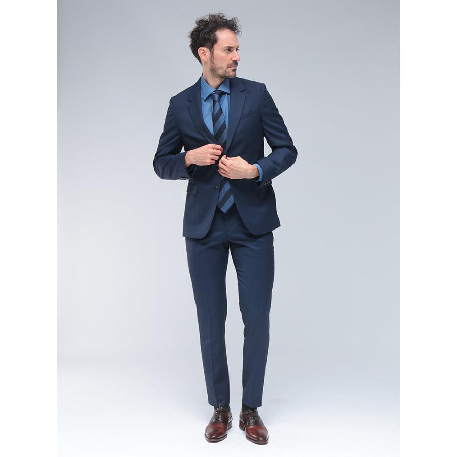ヒューゴボス スーツ HUGO BOSS メンズ スリムフィット シングル二つ釦 ノータック ビジネススーツ TESSE Lanificio Biella HBHG10272913Pの画像