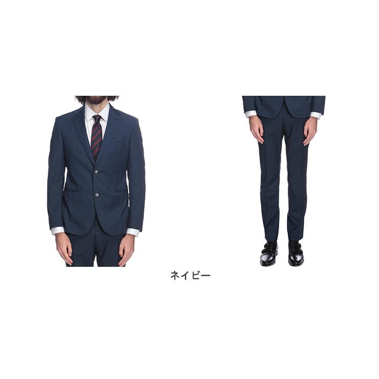 美品 ヒューゴボス HUGO BOSS スーツ セットアップ 濃紺 ネイビー L HUGO BOSS（ヒューゴ・ボス） シングル ノータック スーツ SLIMFIT