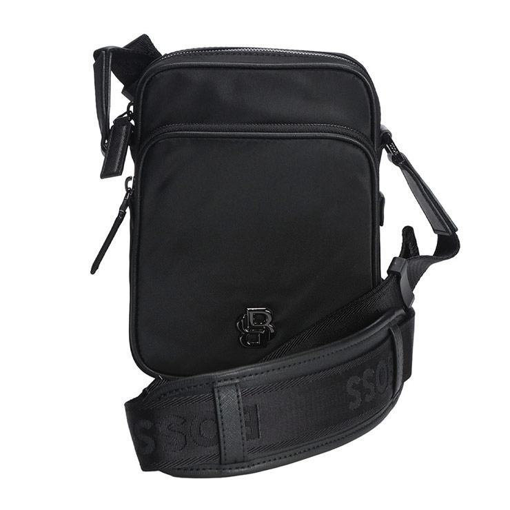 ツイルクロスボディバックDOUBLE B BOSS - ツイル クロスボディバッグ Double Bモノグラム - ダークブラウン