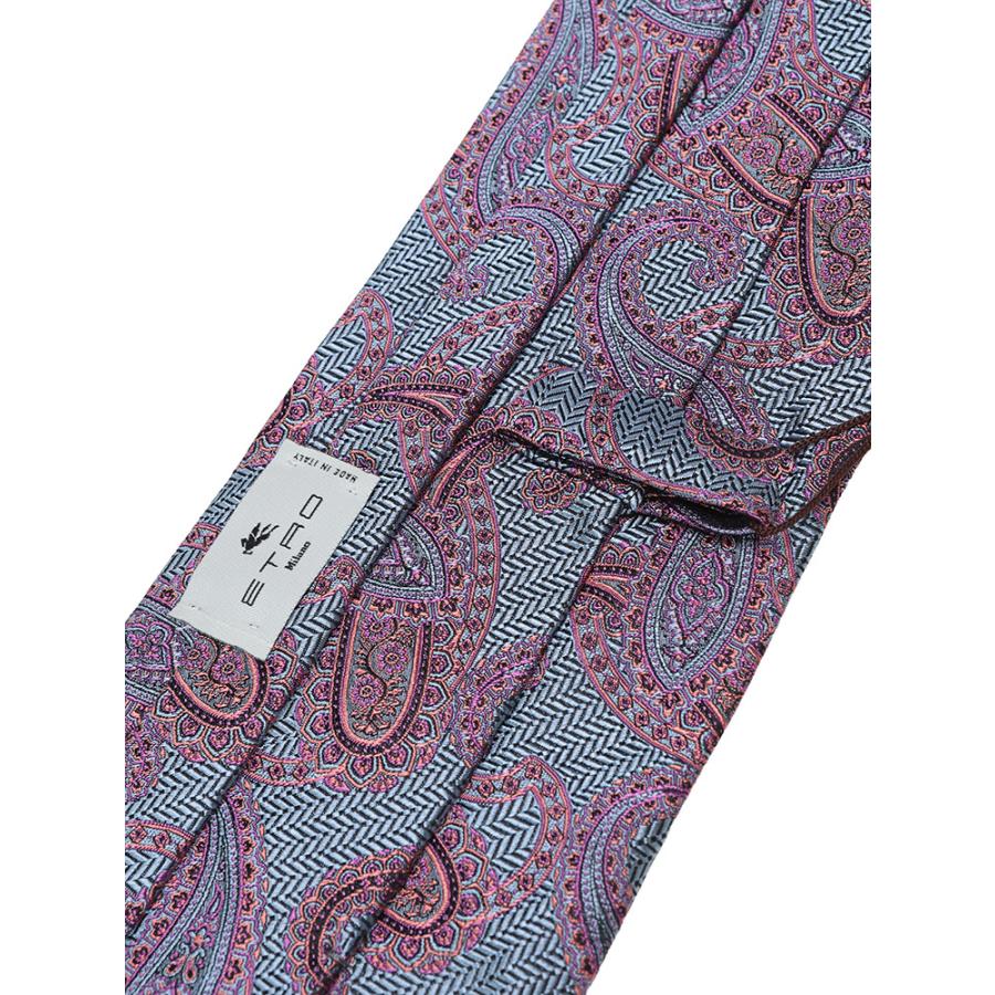 ETRO ペイズリー柄 グレー系 130cm角 大判 ETRO（エトロ） ネクタイ メンズ シルク100％ ペイズリー柄 ネクタイ