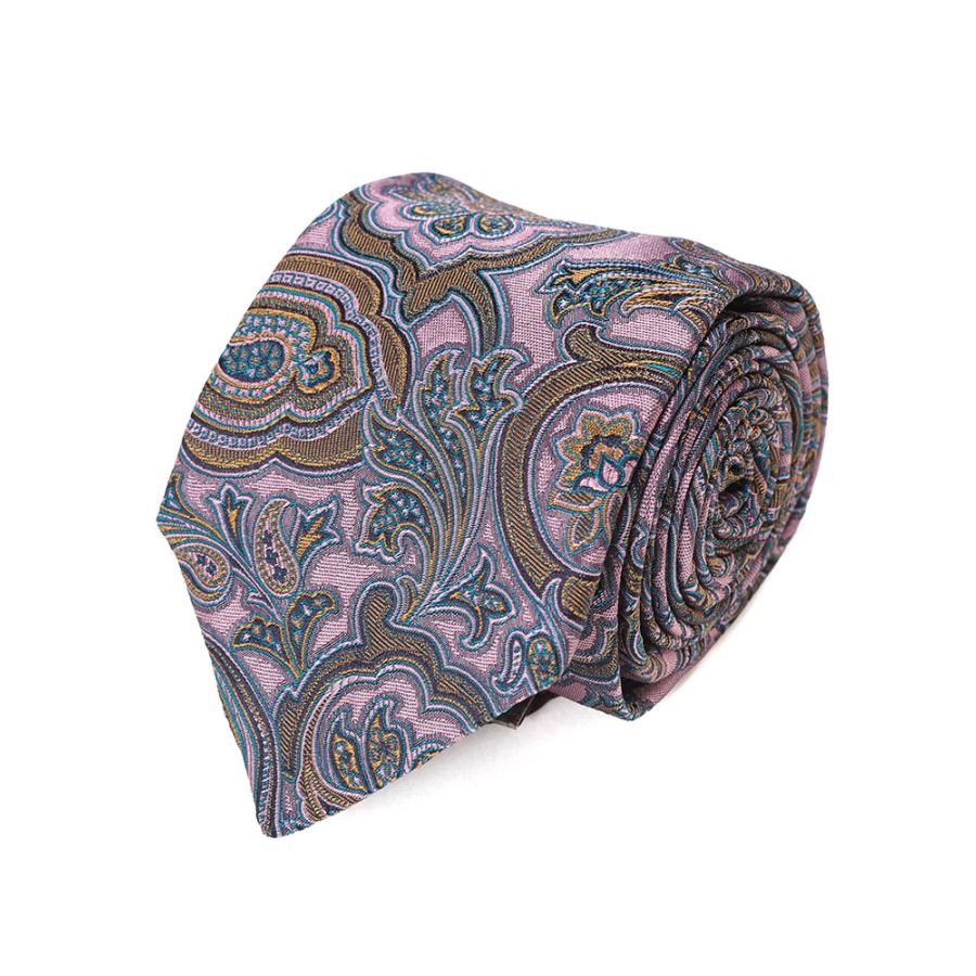 4246✨極美品✨エトロ ネクタイ ペイズリー 花柄 ETRO（エトロ） ネクタイ メンズ シルク100％ フラワー＆ペイズリー柄