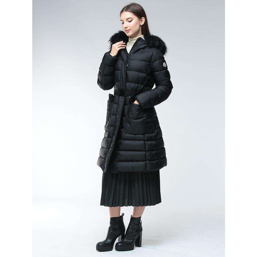 モンクレール ダウン アウター MONCLER レディース シープファー フルジップ ダウンコート MCLKHLOESSE5の画像