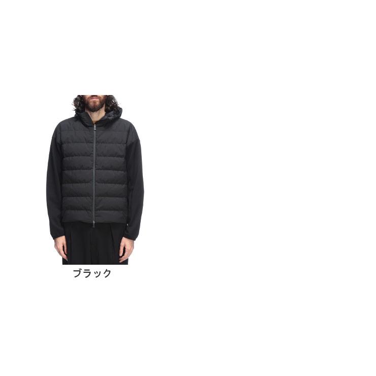 ヘルノ ダウン アウター HERNO 裏起毛 スウェット切替 フロントダウン ジャケット HRJP000112U メンズの画像