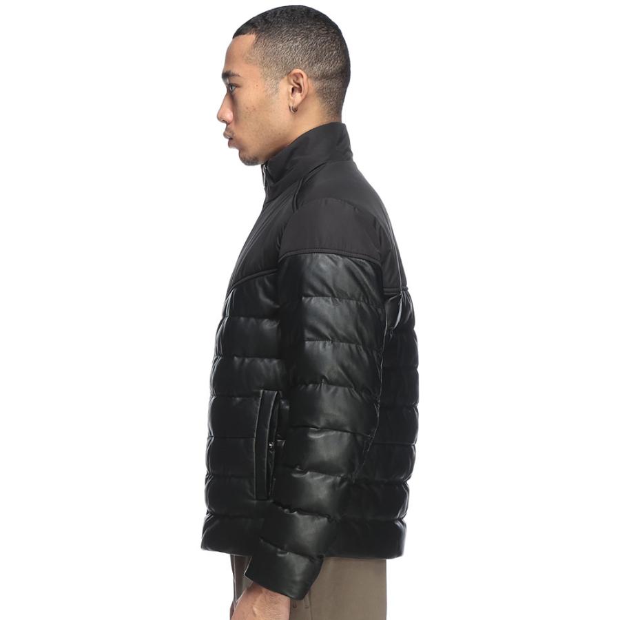 HUGO BOSS（ヒューゴ・ボス） ブルゾン メンズ ロゴ レザー 切り替え