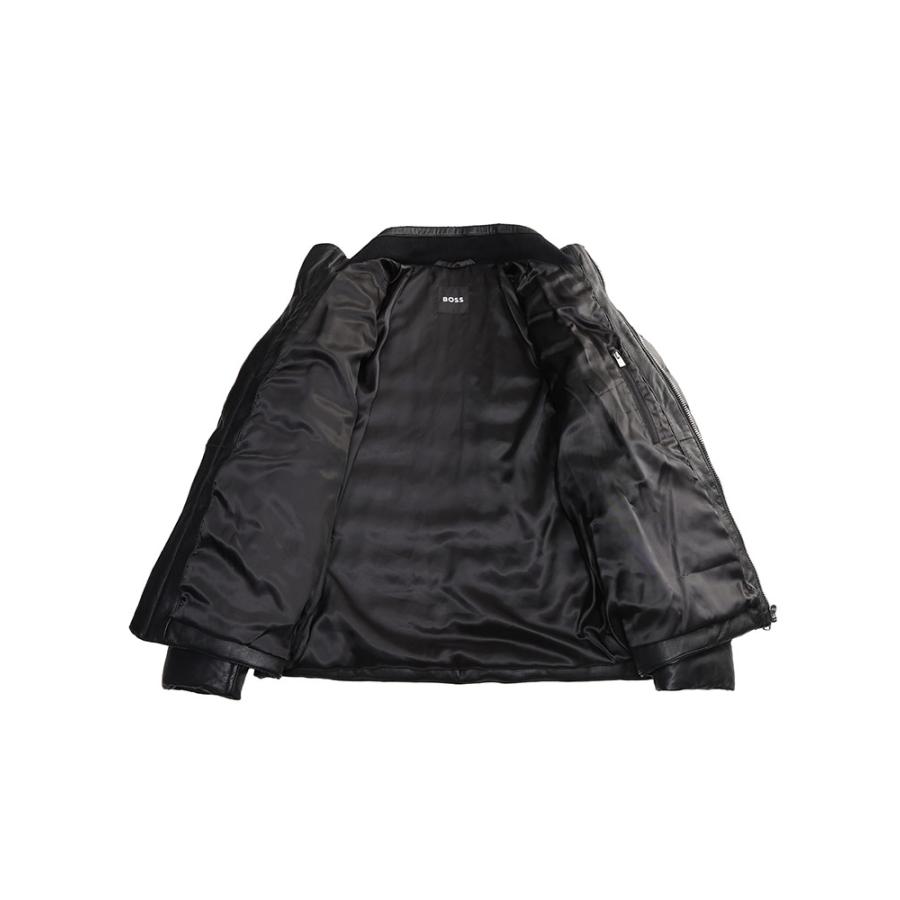 HUGO BOSS（ヒューゴ・ボス） ブルゾン メンズ ロゴ レザー 切り替え