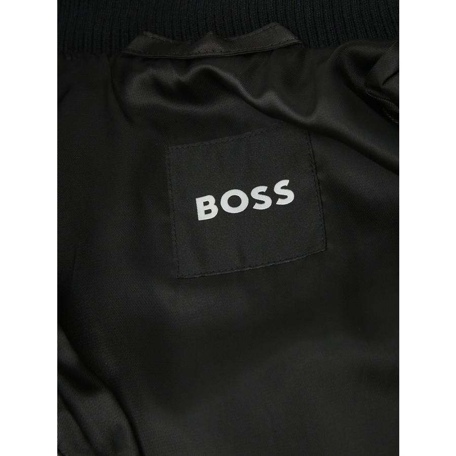 HUGO BOSS（ヒューゴ・ボス） ブルゾン メンズ ロゴ レザー 切り替え