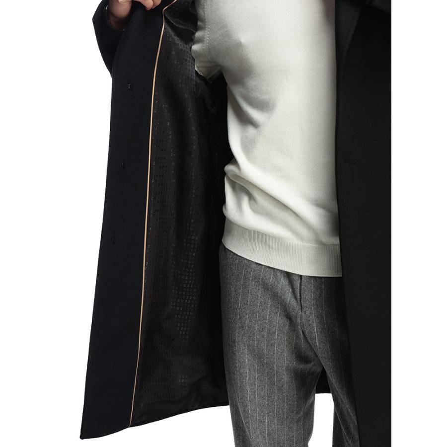 美品✨ヒューゴボス カシミヤ ヘリンボーン スタンドカラー ロングコート36 new item selectmoca by SON No.30001373 ヘリンボーンロングステン