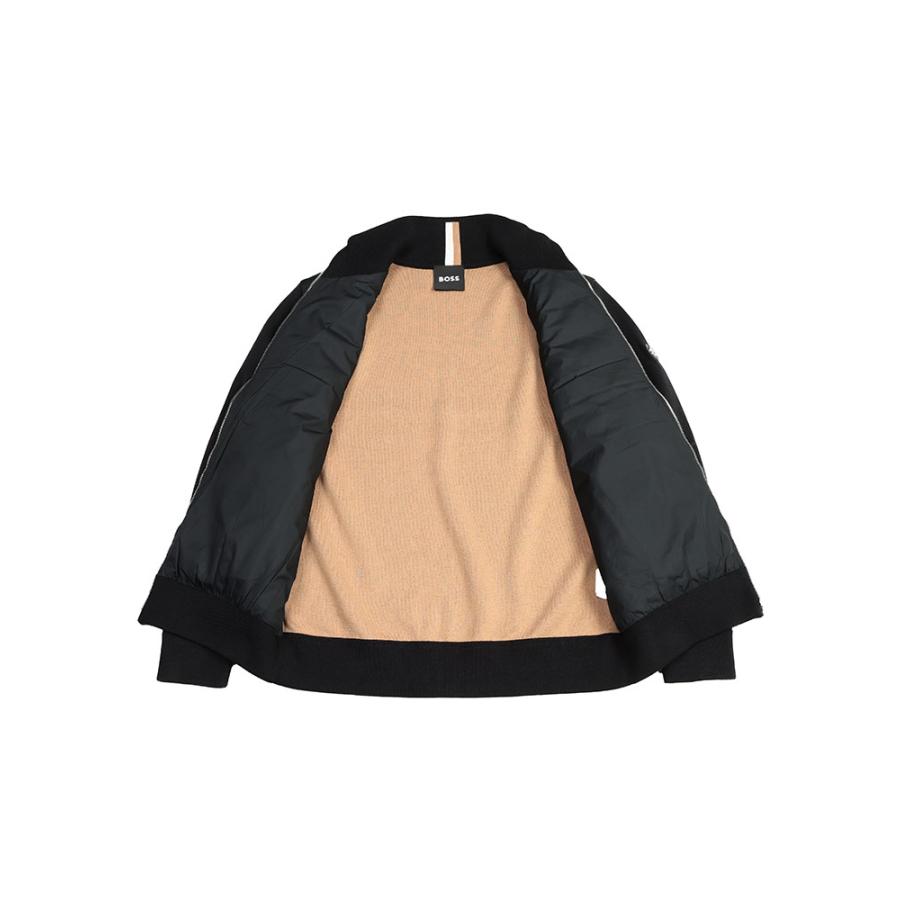 HUGO BOSS（ヒューゴ・ボス） ブルゾン メンズ ロゴ ニット 切り替え